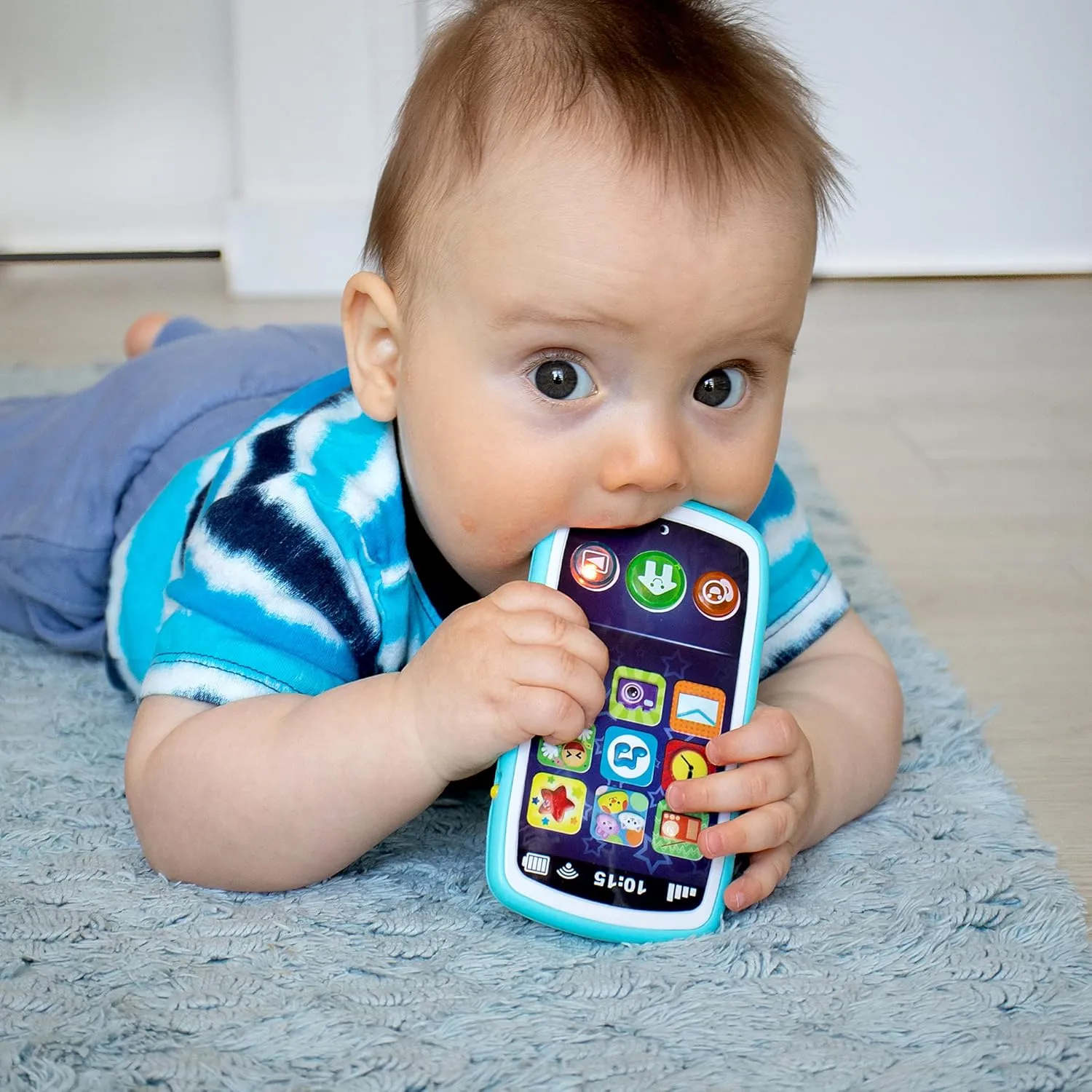 Baby Phone Toy with Record & Playback Features - Musical, Interactive and Educational Cell Phone Toddler Toys with 12 Smart Light Up Buttons - Learning Phones for Kids 6  Months – ASTM Certified