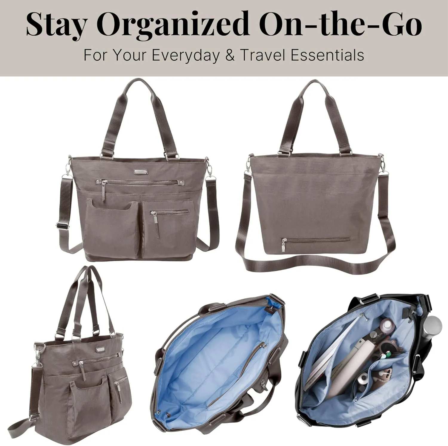 Baggallini Any Day Tote with RFID Phone Wristlet