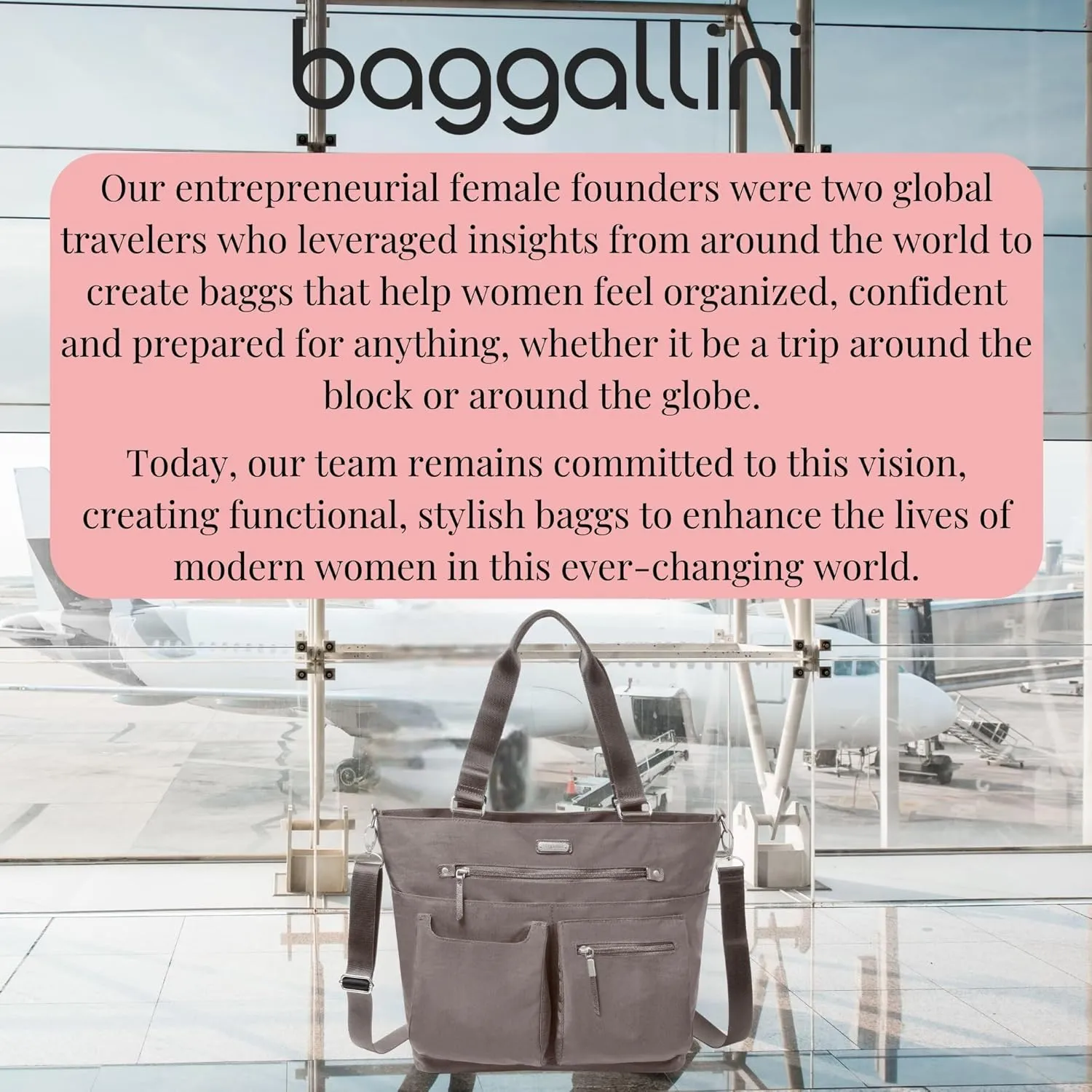 Baggallini Any Day Tote with RFID Phone Wristlet