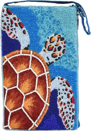 Bamboo Trading SHB667 Club Bag Collection Embroidered Turtle Phone Bag, 7.5-inch Height