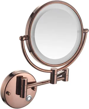 Bathroom Makeup Mirror with Light Wall-Mounted Foldable Telescopic Touch Single-Sided 3X / 5X Magnified Beauty Mirror(3X)