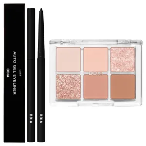 BBIA Last Auto Gel Eyeliner (01 NOIR)   Ready To Wear Eye Palette (01 NUDE BLUSH) Bundle Set