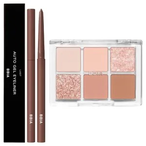 BBIA Last Auto Gel Eyeliner (03 ROSE BROWN)   Ready To Wear Eye Palette (01 NUDE BLUSH) Bundle Set