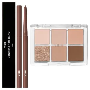 BBIA Last Auto Gel Eyeliner (03 ROSE BROWN)   Ready To Wear Eye Palette (02 MOOD BLUSH) Bundle Set