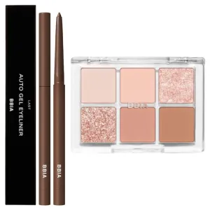 BBIA Last Auto Gel Eyeliner (04 MELLOW BROWN)   Ready To Wear Eye Palette (01 NUDE BLUSH) Bundle Set