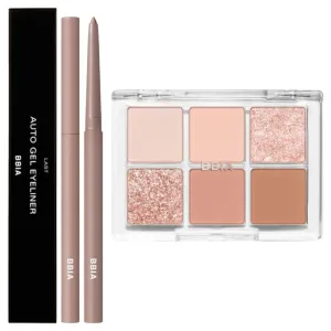 BBIA Last Auto Gel Eyeliner (14 ALMOND BEIGE)   Ready To Wear Eye Palette (01 NUDE BLUSH) Bundle Set