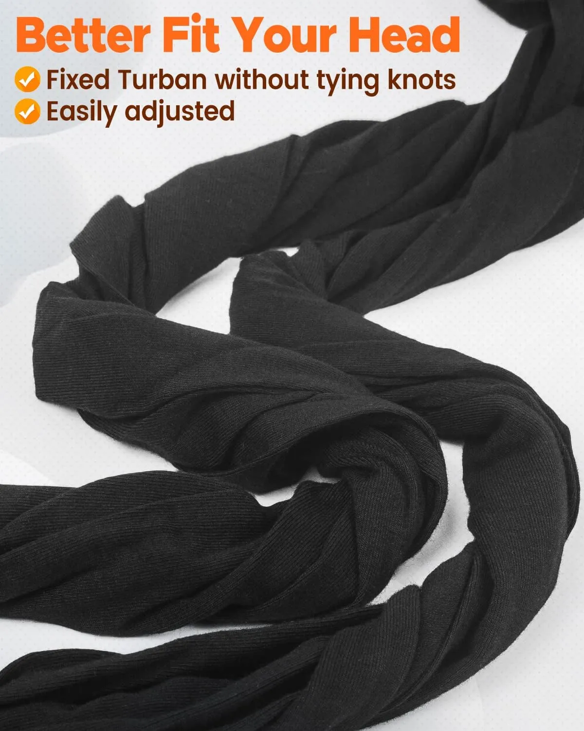 BEACE Silk Satin Lined Pre-Tied Turban Durag Head Wrap for Men & Women, Halo Turban Skull Cap Bonnet Hair Cover for Sleeping