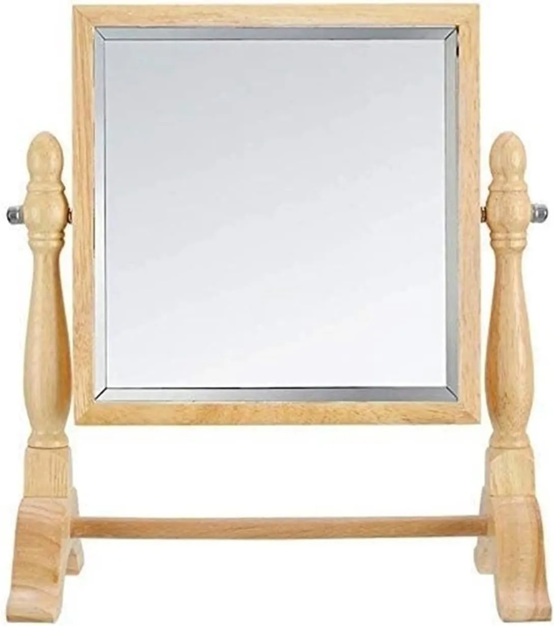 Beech Base Mirror European Fashion Creative Double-Sided Desktop Makeup Mirror Makeup Mirror Beauty Mirror