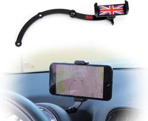Behind Tachometer Mount Smart Phone GPS Mounting Design Phone Holder Kit for Mini Cooper R55 R56 R57 R60 R61(2008-2013seris) Union Jack (RED)