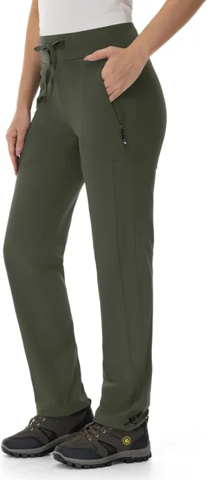 BGOWATU Women's Hiking Pants Lightweight Quick Dry Casual Joggers with Zipper Pockets Athletic Water Resistant Outdoor