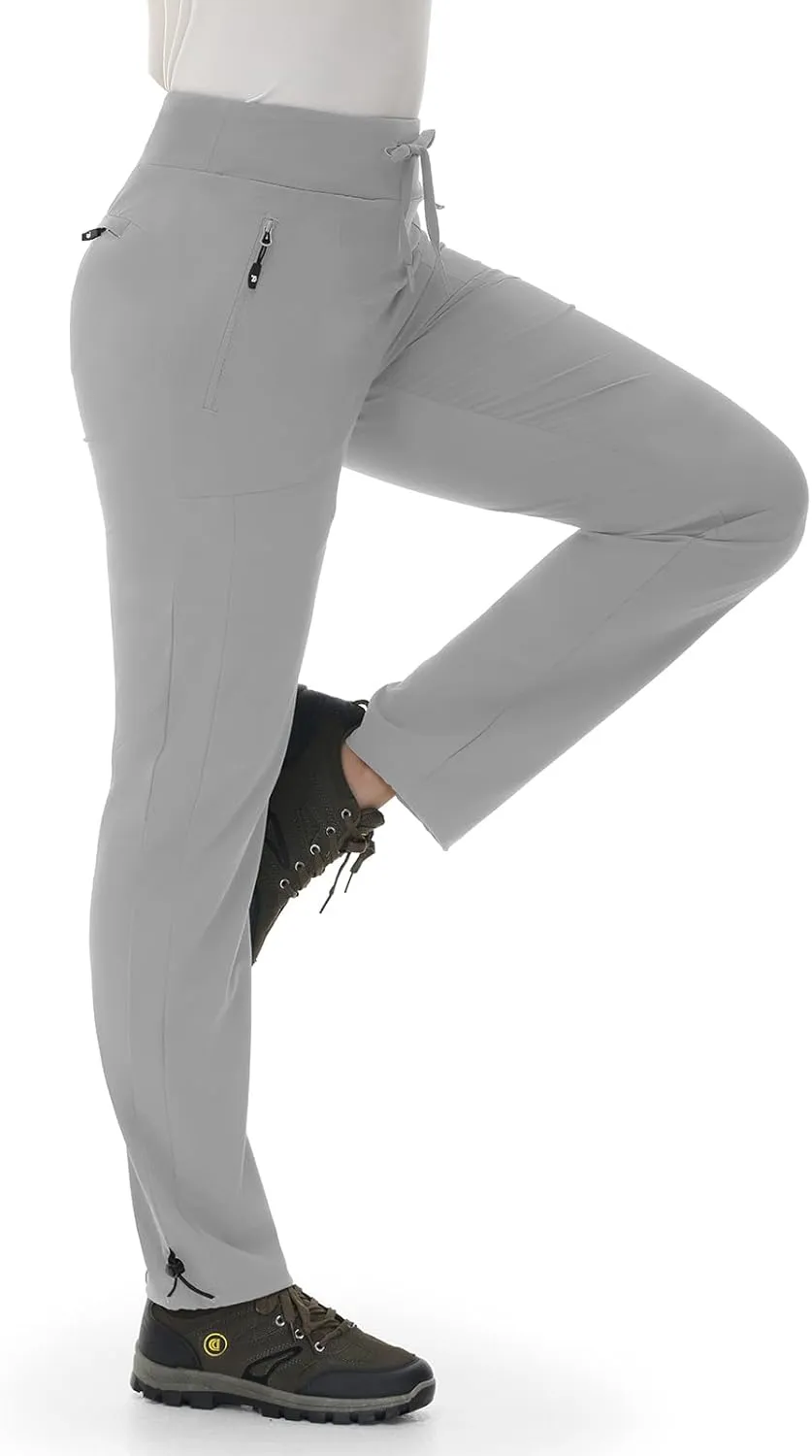 BGOWATU Women's Hiking Pants Lightweight Quick Dry Casual Joggers with Zipper Pockets Athletic Water Resistant Outdoor