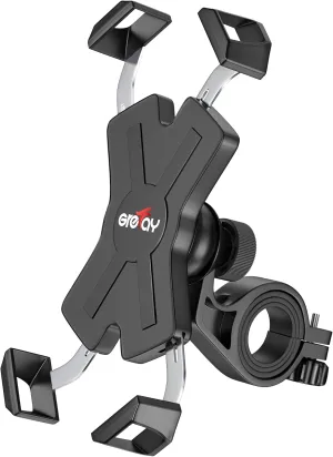 Bike Phone Mount Metal Motorcycle Handlebar Phone Holder Scooter Phone Clamp for 4.0-7.0 Inch Smartphone with 360° Rotation