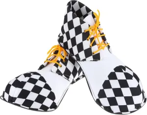 Black and White Clown Shoes for Halloween Costumes, Accessories, Props and Kits
