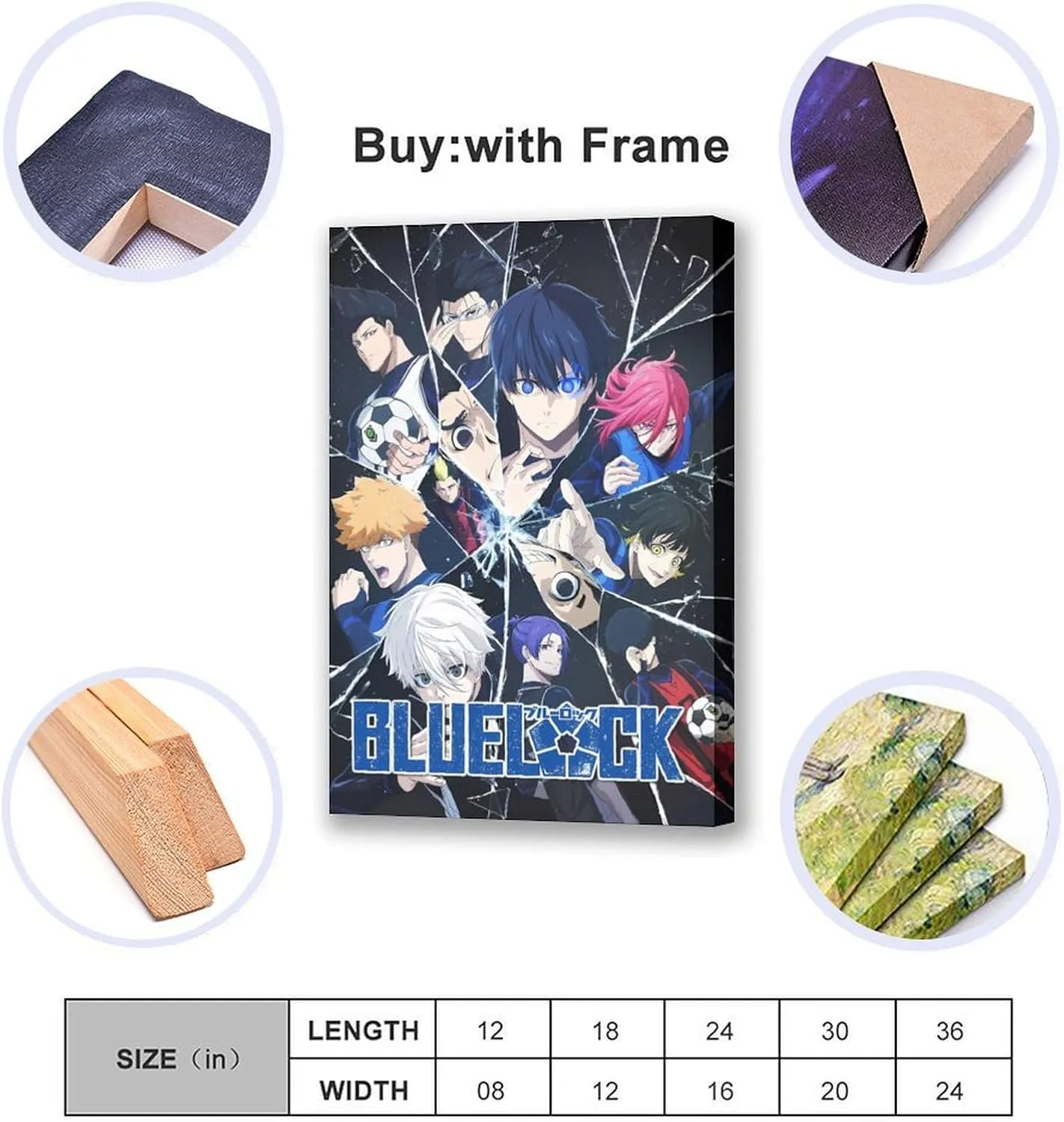Blue L Ock Anime Poster Bedroom Decoration Sports Posters 12x18inchs(30x45cm)