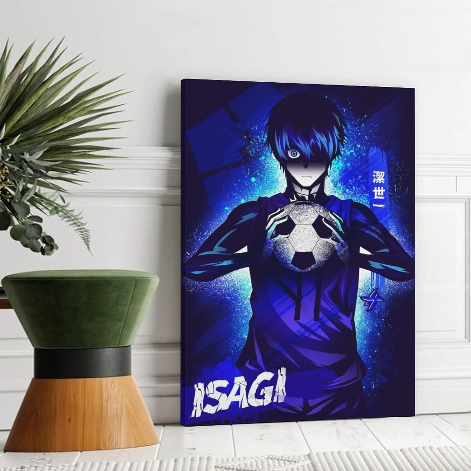 Blue L Ock Anime Poster Yoichi Isagi Bedroom Decoration Sports Posters 12x18inchs(30x45cm)