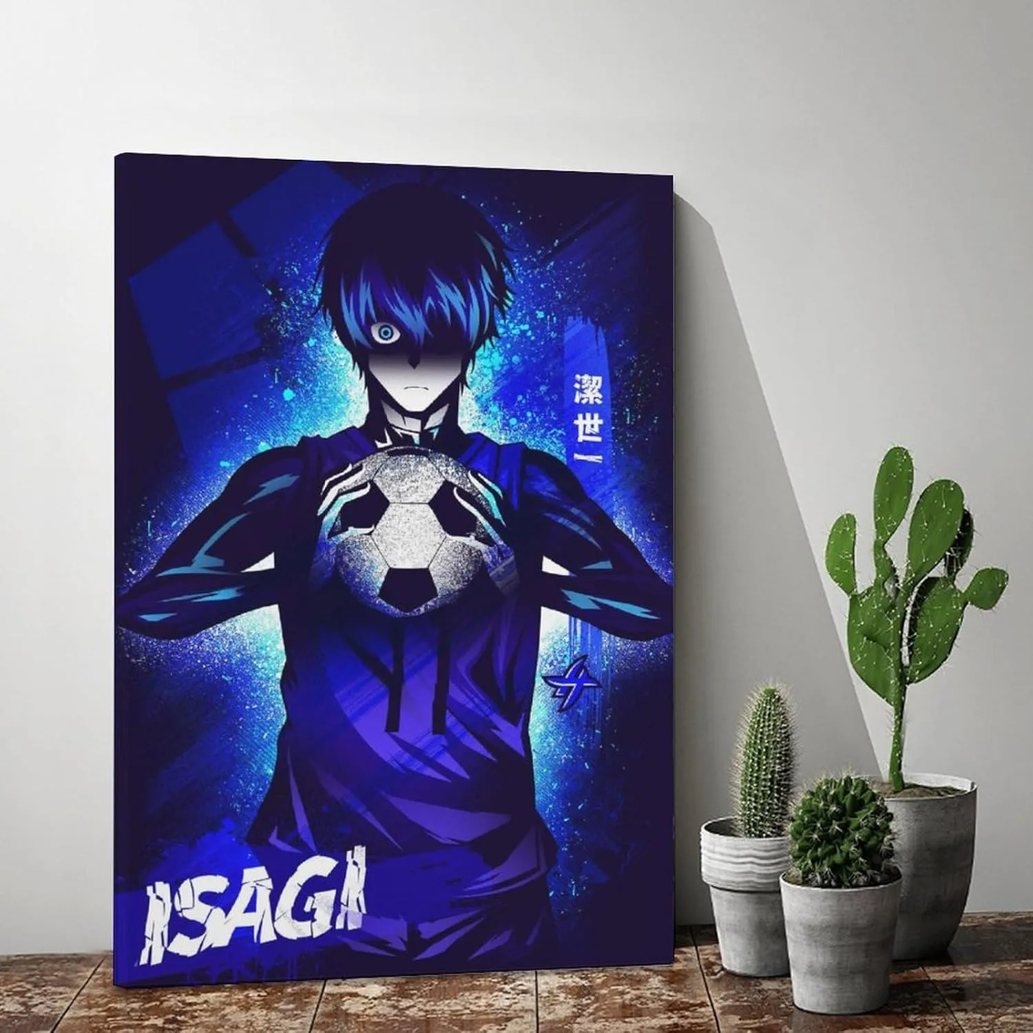 Blue L Ock Anime Poster Yoichi Isagi Bedroom Decoration Sports Posters 12x18inchs(30x45cm)