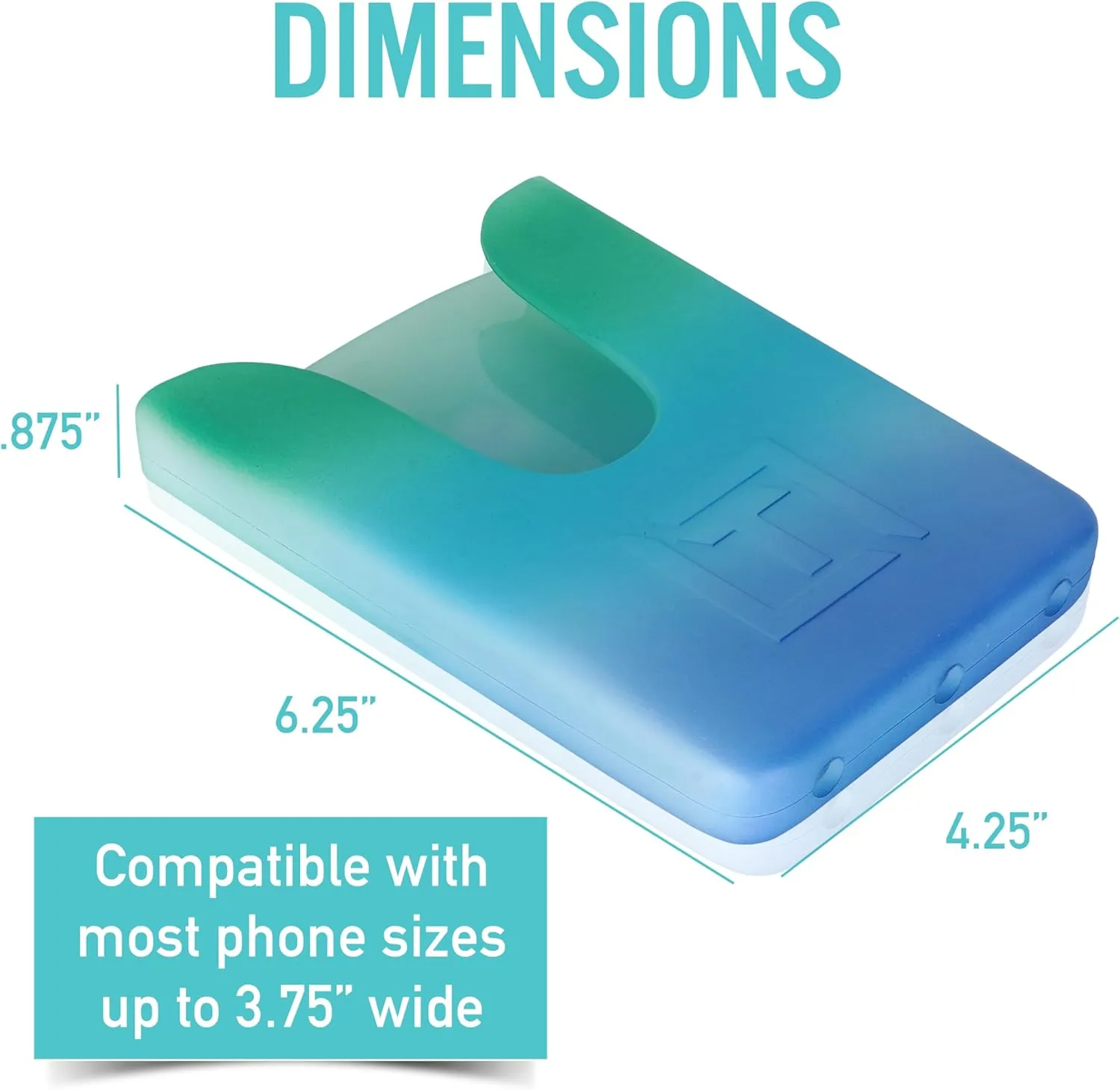 Blue Ombré Phone Holder for Bogg Bag and Simple Modern Bag - Made of Silicone and Fits All Phone Sizes