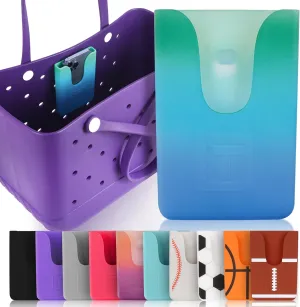 Blue Ombré Phone Holder for Bogg Bag and Simple Modern Bag - Made of Silicone and Fits All Phone Sizes