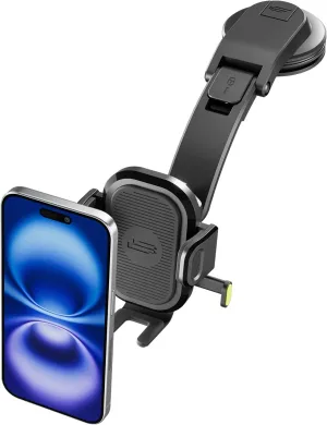 Bracketron OneClick Dashboard Cell Phone Holder for Your Car,Universal Car Phone Mount with Suction Cup,360 Rotation Dash Mount Cell Phone Holder for iPhone, Samsung, Google, Huawei,other Smartphones.