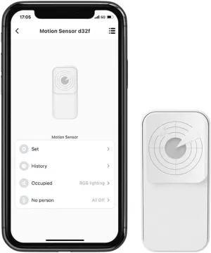 BroadLink FastCon Smart Radar Motion Sensor - Wireless Human Sensor Detector for Remote Monitoring and Smart Home Automation, Broad Detection Range, Compatible with Alexa(Mini Hub GW4C Required)