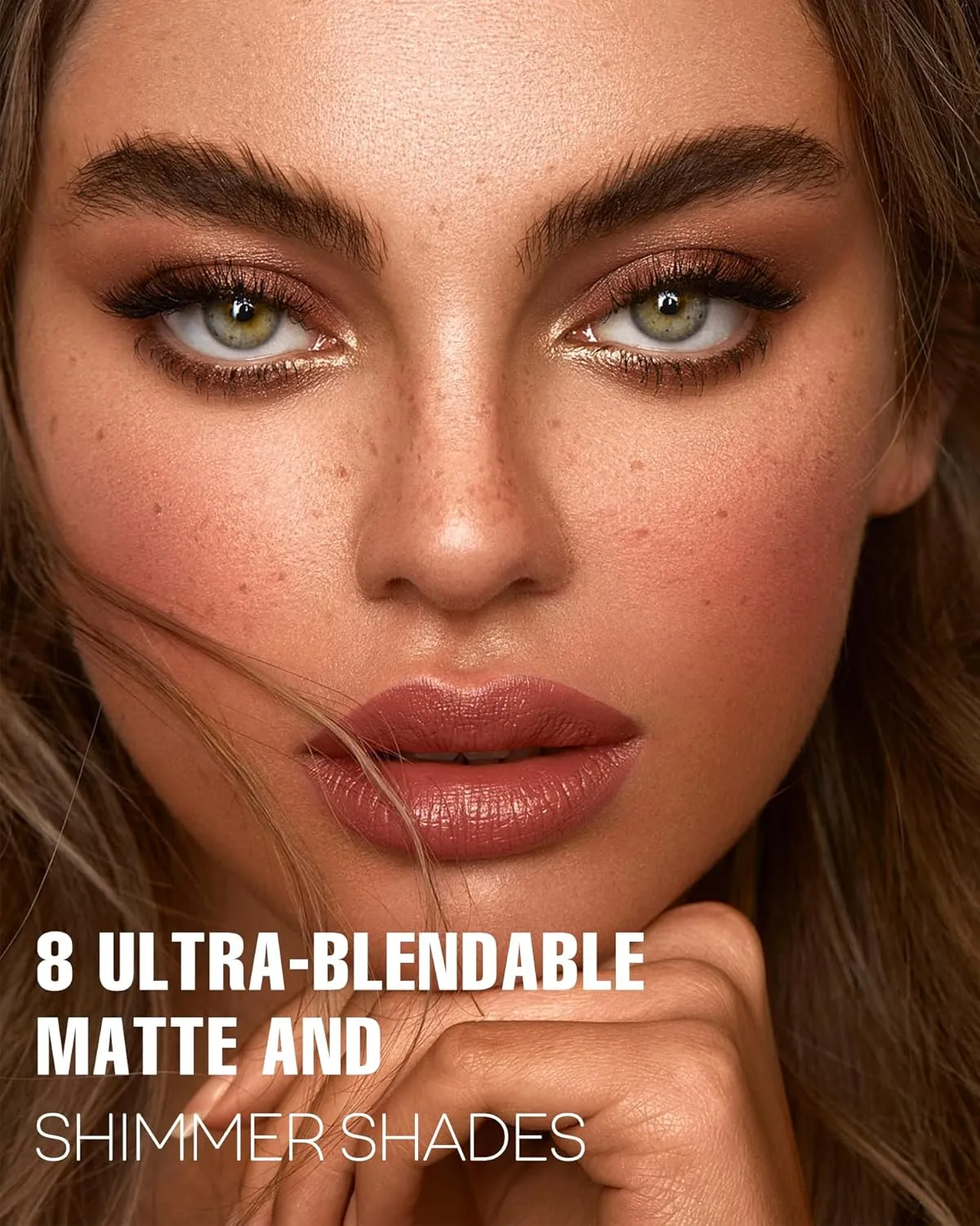 Brown Eyeshadow Palette Matte 8Color, Neutral Naked Nude Eye Shadow for Latte Makeup, Warm Brown Shimmery Eye Looks, Long Lasting & Pigmented (Naked)