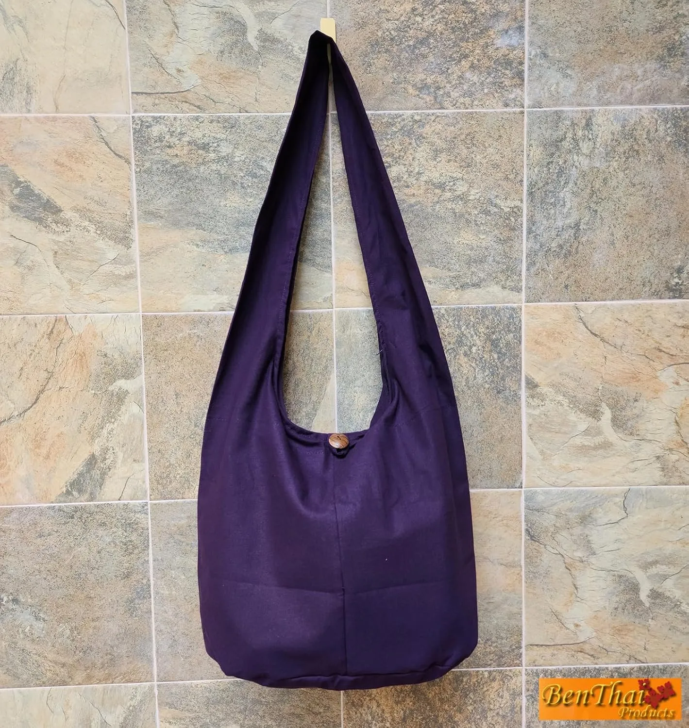 BTP! Thai Monk Buddha Cotton Sling Crossbody Messenger Bag Purse Hippie Hobo Solid Large