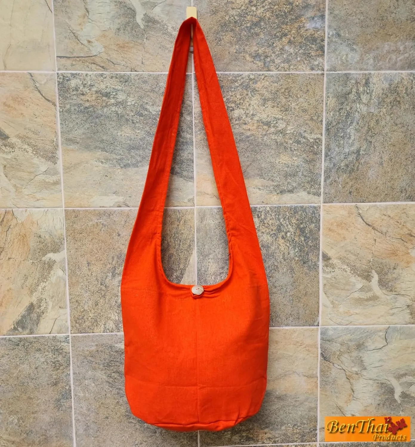 BTP! Thai Monk Buddha Cotton Sling Crossbody Messenger Bag Shlouder Purse Hippie Hobo Medium