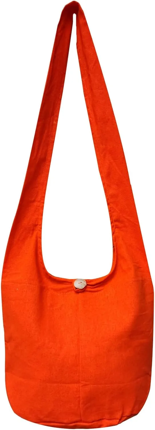 BTP! Thai Monk Buddha Cotton Sling Crossbody Messenger Bag Shlouder Purse Hippie Hobo Medium