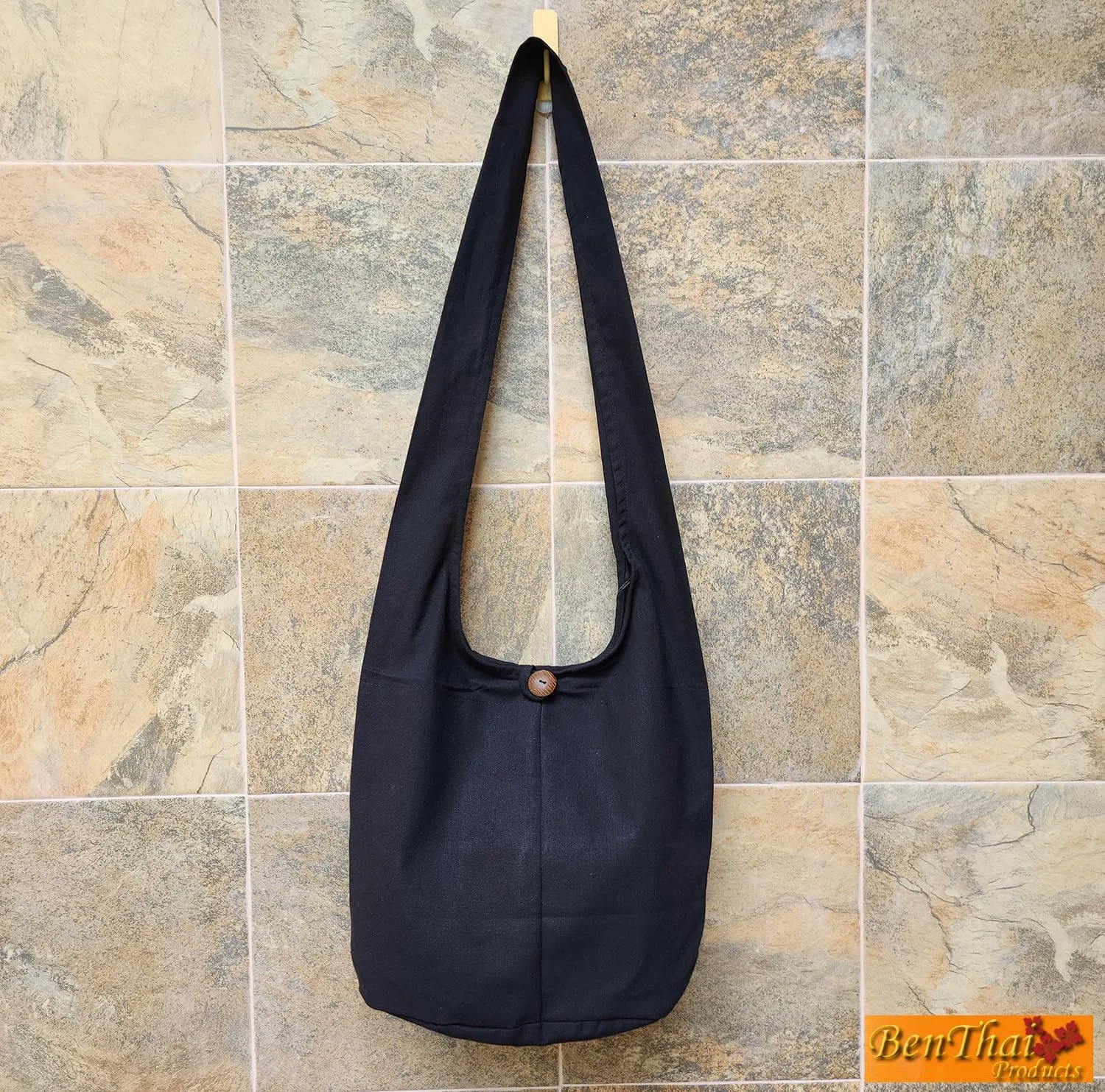 BTP! Thai Monk Buddha Cotton Sling Crossbody Messenger Bag Shlouder Purse Hippie Hobo Medium
