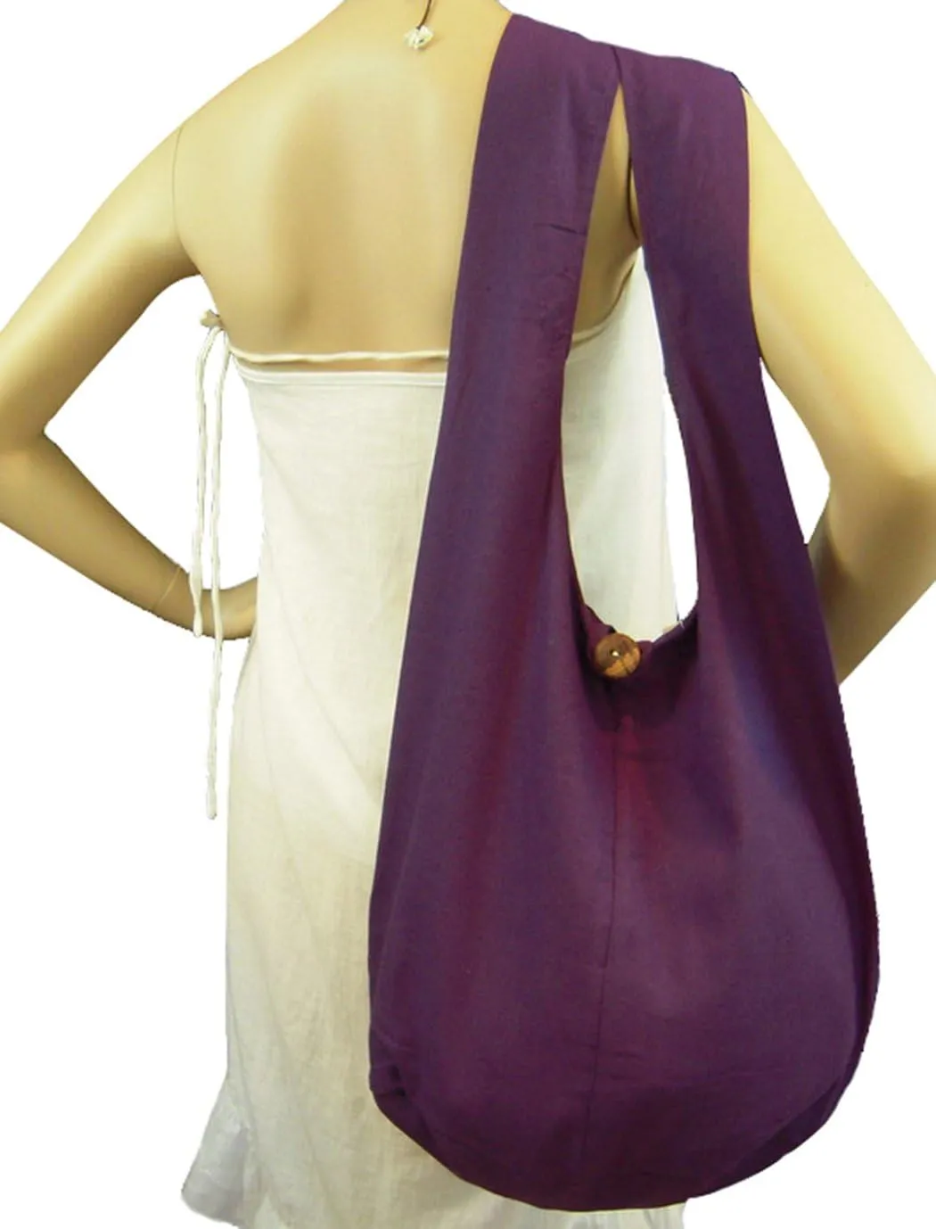 BTP! Thai Monk Buddha Cotton Sling Crossbody Messenger Bag Shlouder Purse Hippie Hobo Medium