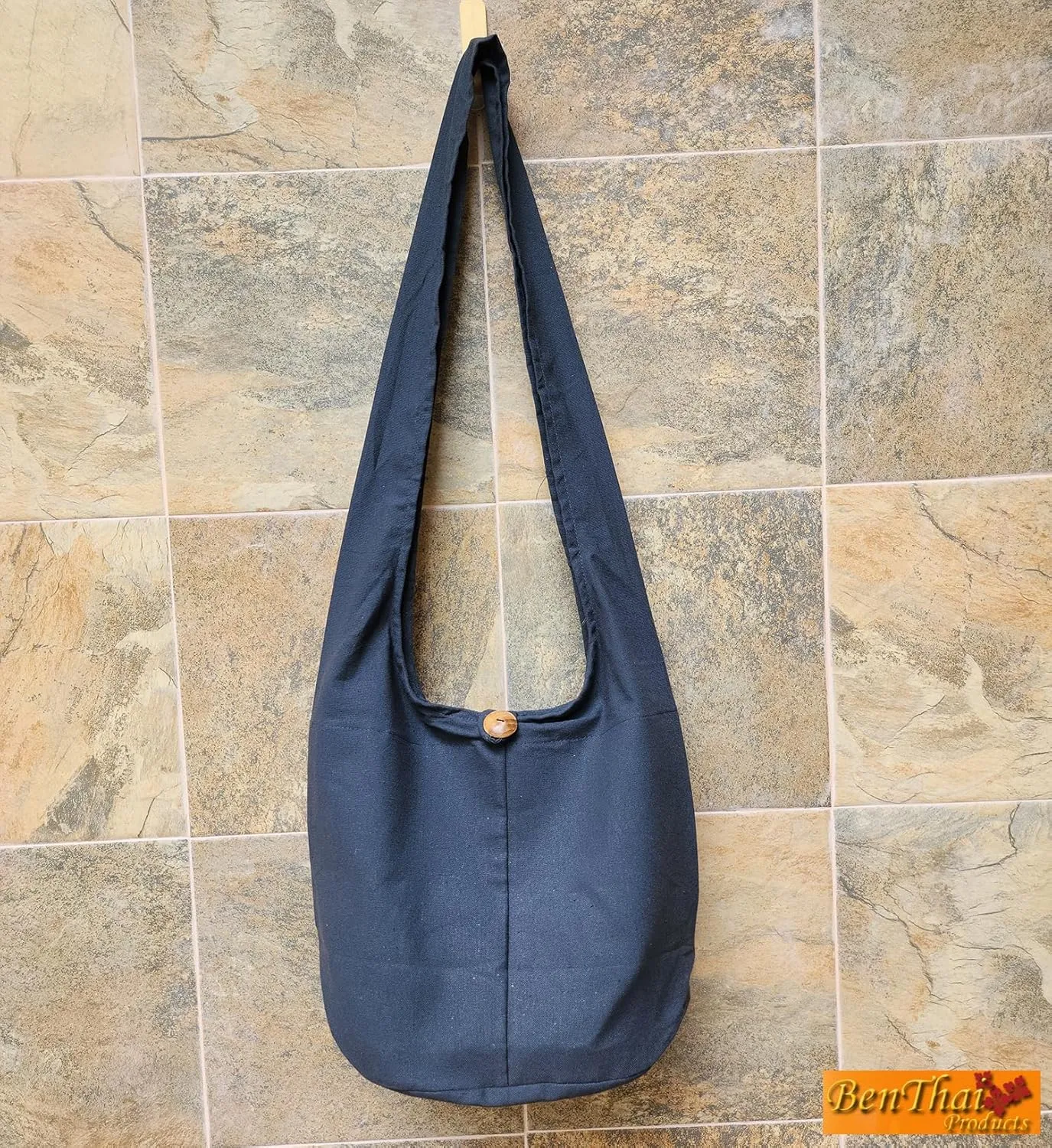 BTP! Thai Monk Buddha Cotton Sling Crossbody Messenger Bag Shlouder Purse Hippie Hobo Medium