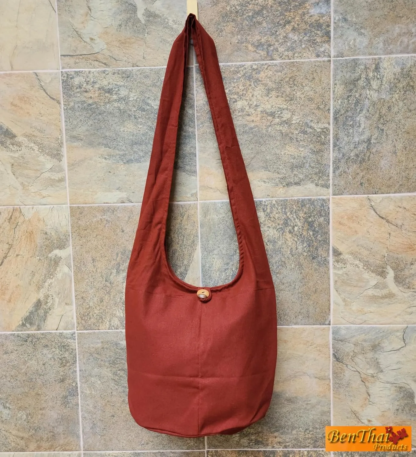 BTP! Thai Monk Buddha Cotton Sling Crossbody Messenger Bag Shlouder Purse Hippie Hobo Medium
