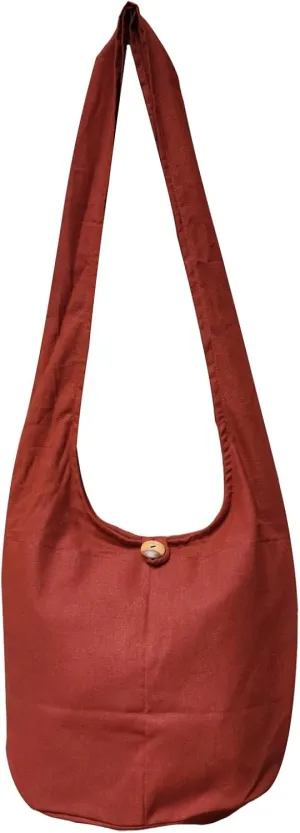 BTP! Thai Monk Buddha Cotton Sling Crossbody Messenger Bag Shlouder Purse Hippie Hobo Medium