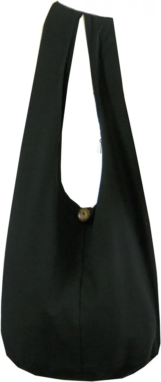 BTP! Thai Monk Buddha Cotton Sling Crossbody Messenger Bag Shlouder Purse Hippie Hobo Medium