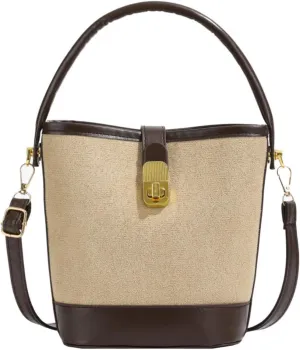 Bucket Bag for Women Classic Crossbody Purse Leather Shoulder Bag Handbag with Adjustable Strap