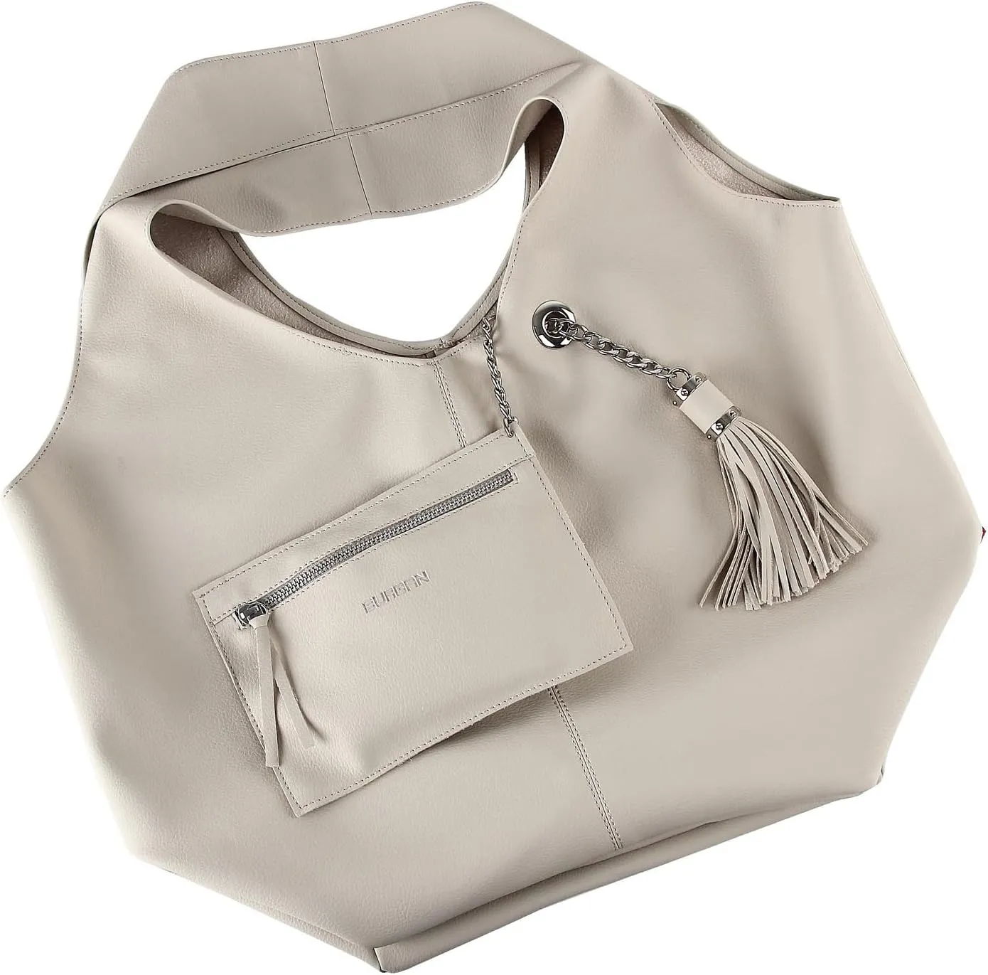 BURGAN Magnus Hobo Bag | Handmade Genuine Suede and Vegan Faux Leather Handbags