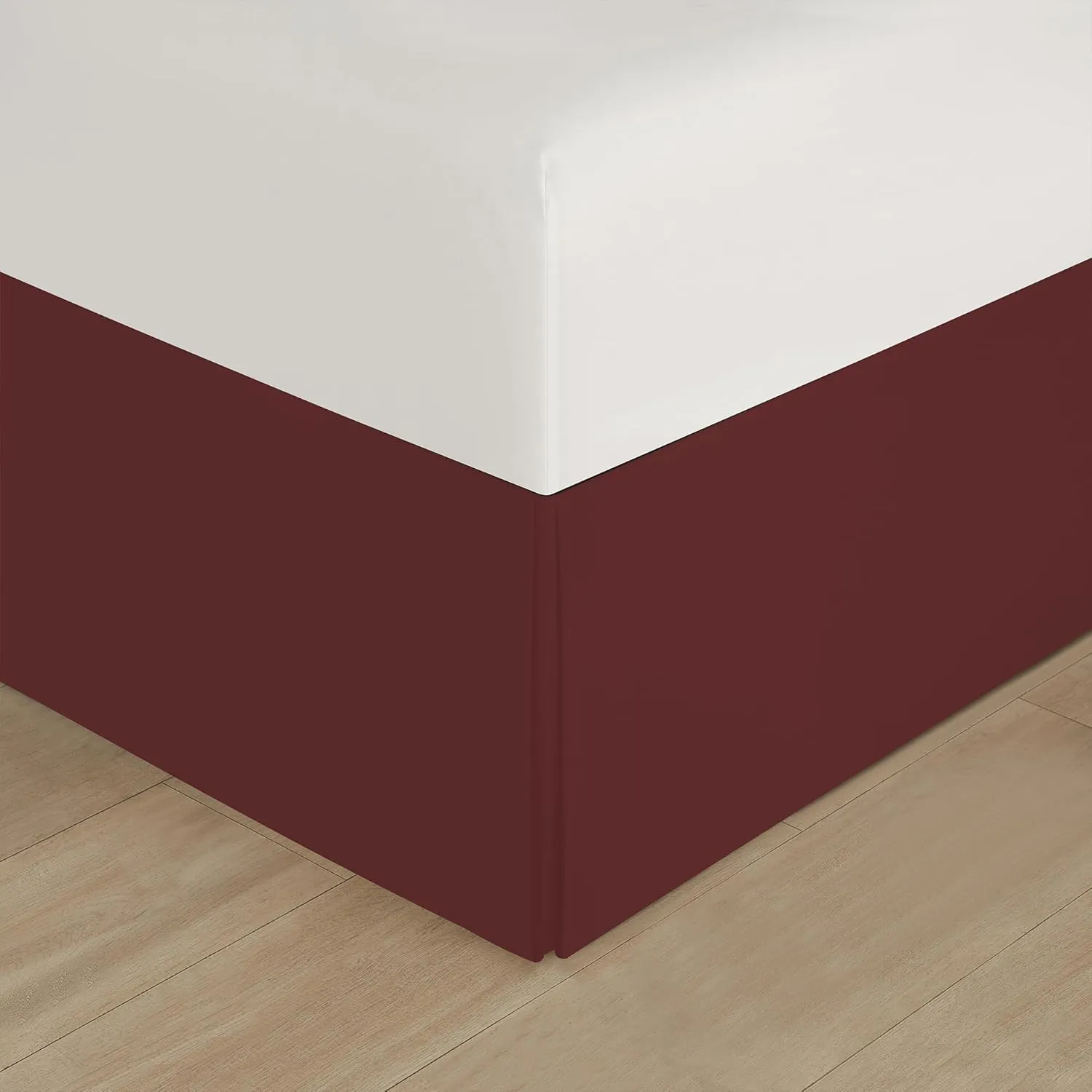Burgundy Queen Comforter Set 7 Pieces, Jacquard Woven with Damask, Bedding Set in a Bag Includes Comforter, Bed Skirt, Pillow Shams, and Decorative Pillows