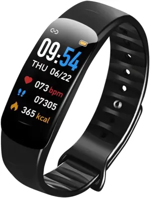 C1plus Color Screen Smart Bracelet, IP67 BT Step Count Heart Rate Pressure Monitoring Multi Function Sports Bracelet, Multifunctional Wristwatch