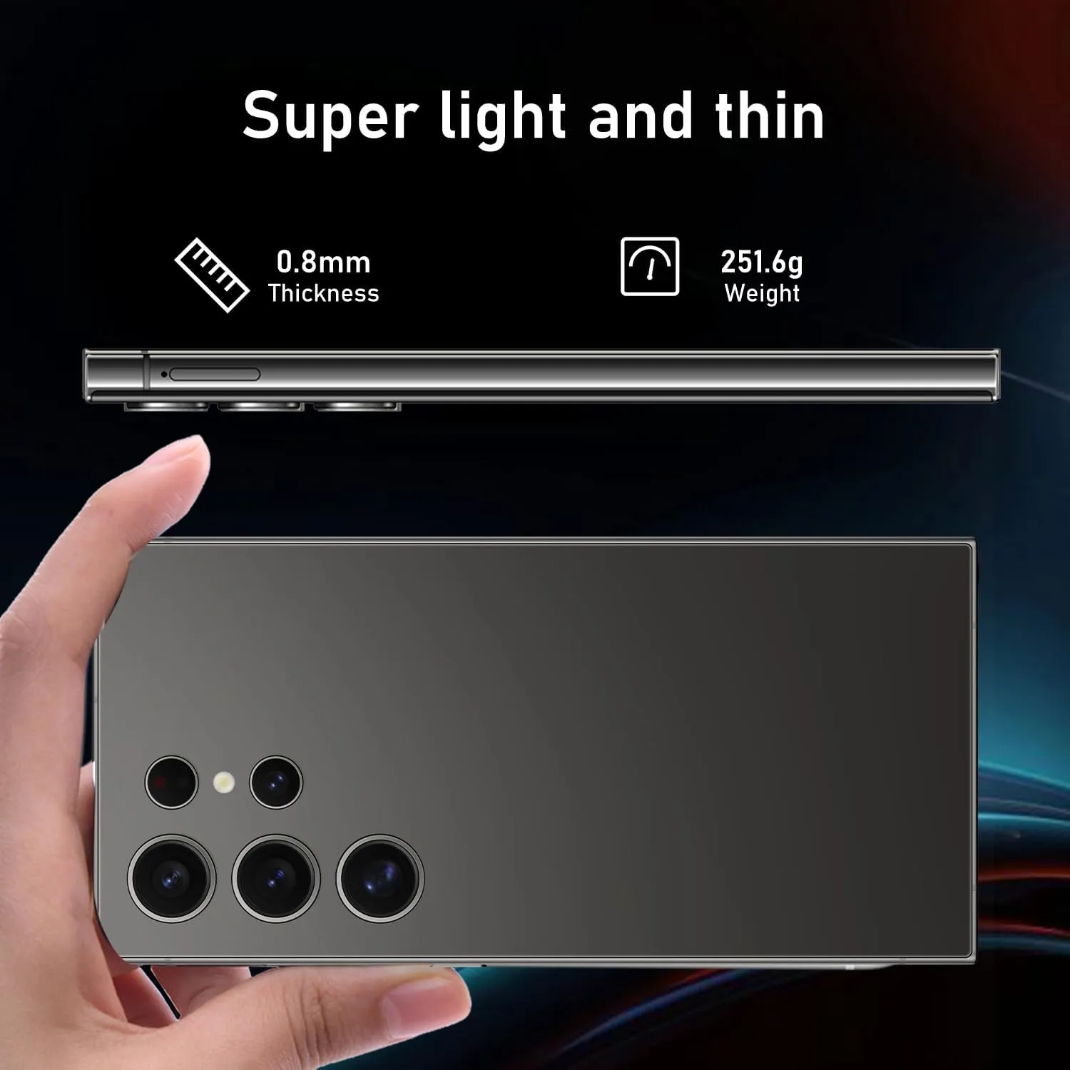 C24 Ultra 5G Smartphone, 6 256GB Unlocked Phone,48 108MP Zoom Camera，6800mAh 6.8" HD Screen Unlocked Cell Phone, 6 256GB Android13.0,Face ID/Fingerprint Lock/GPS (Black)
