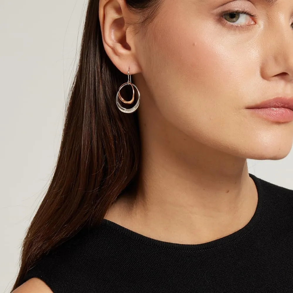 Calvin Klein Women's Fishy Earrings: Distinctive Contours in Polished Finish for Elegant Style