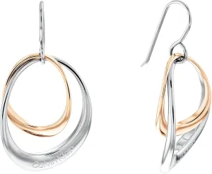 Calvin Klein Women's Fishy Earrings: Distinctive Contours in Polished Finish for Elegant Style