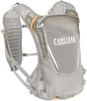 CamelBak Women’s Zephyr Pro Running Hydration Vest 34oz – Body Mapping Technology, Sky Grey/Lavender Blue, Flint Grey