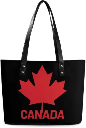 Canada Canadian Maple Leaf Purse for Women Casual Tote Bags Purses Ladies Top Handle Shoulder Handbag for Work Travel