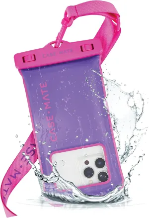 Case-Mate IP68 Waterproof Phone Pouch - Floating Waterproof Phone Case w/Crossbody Lanyard - Beach Cruise Ship Travel Essentials - Compatible with All Devices - Touchscreen Friendly - Purple Paradise