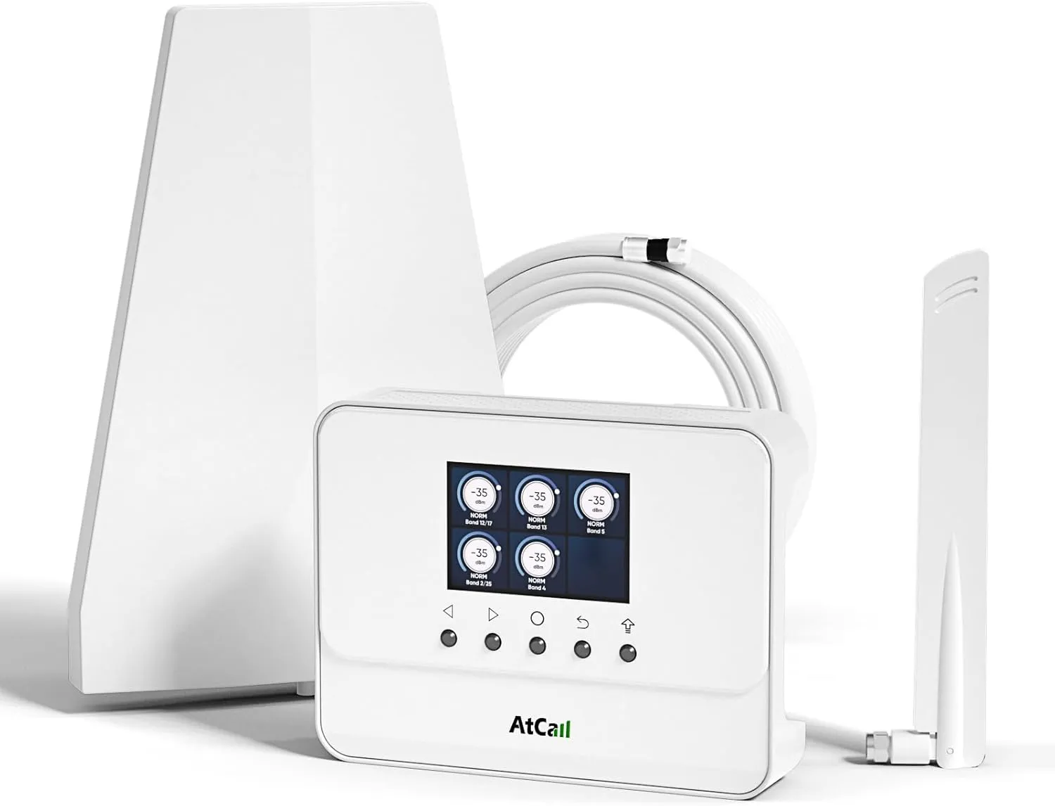 Cell Phone Booster for Home, Up to 3,000 Sq. Ft, Smart LCD Display, Boost 5G 4G LTE for All U.S. Carriers - Verizon AT&T T-Mobile, Cell Phone Signal Booster FCC Approved