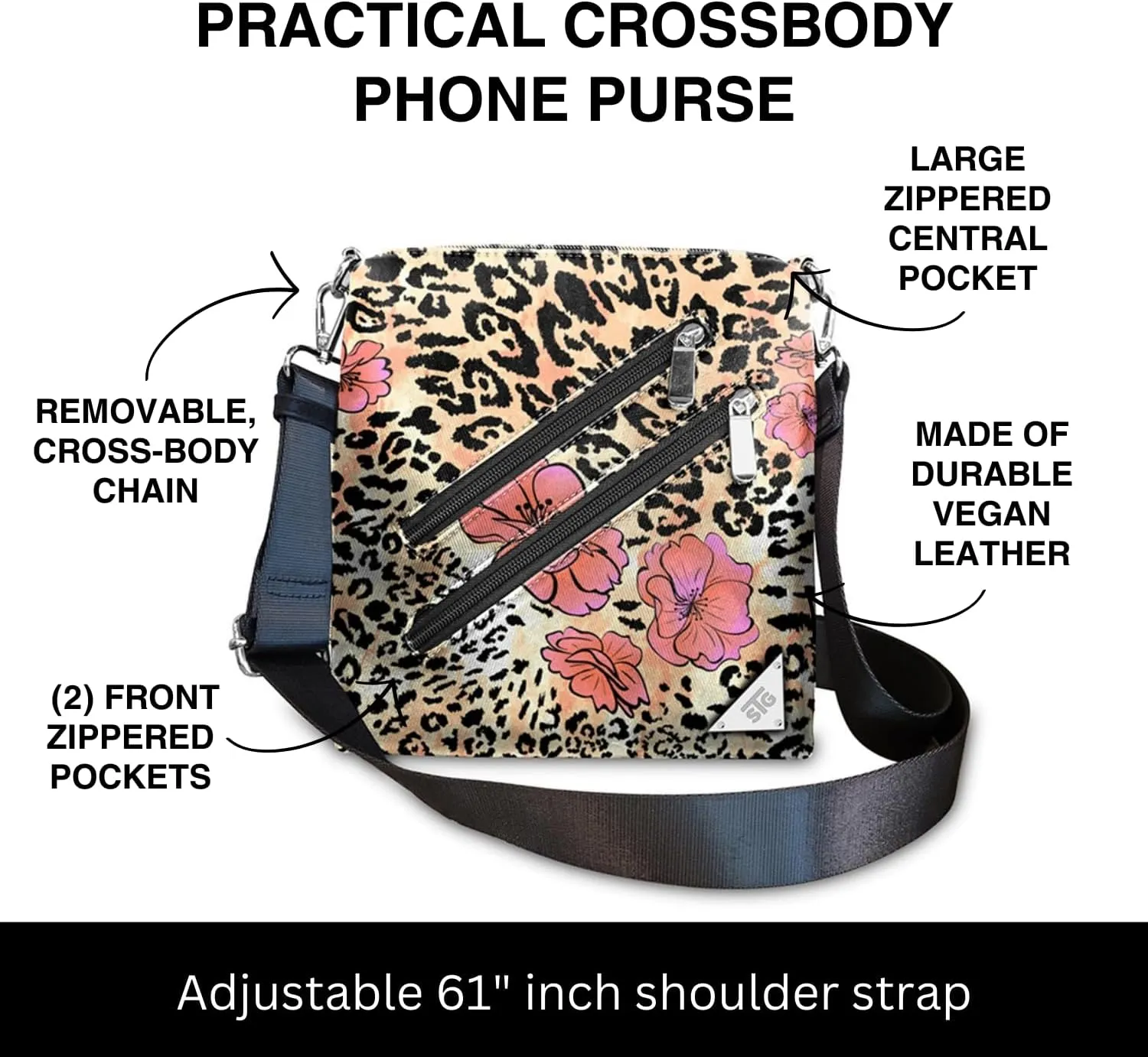 Cell Phone Purse - Touch Screen Women’s Crossbody Handbags (Zoe) - Clutch & Crossbody Phone Case