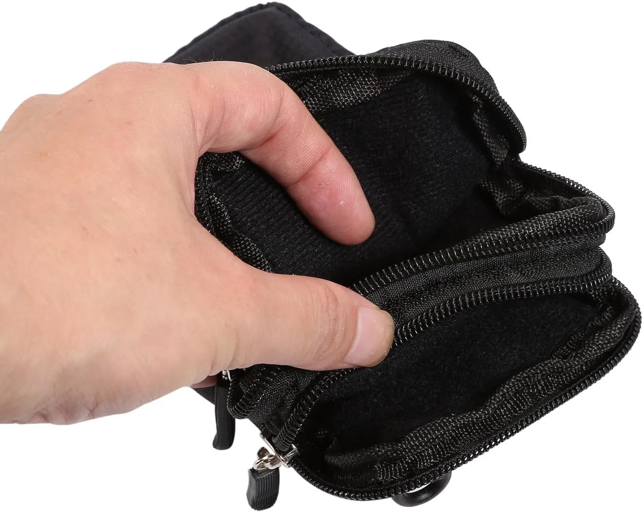 Cellphone Belt Clip Holster Men, Nylon Crossbody Cell Phone Purse, 6.9" Cellphone Belt Case Holder Mens Smartphone Belt Loop Pouch Zipper Pockets for iPhone 15 14 13 12 Pro Max Case 7 8 Plus, Black