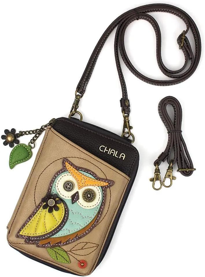 CHALA Wallet Crossbody Cell Phone Purse - Women Faux Leather Multicolor Handbag with Adjustable Strap