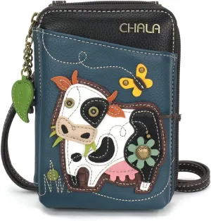 CHALA Wallet Crossbody Cell Phone Purse - Women Faux Leather Multicolor Handbag with Adjustable Strap