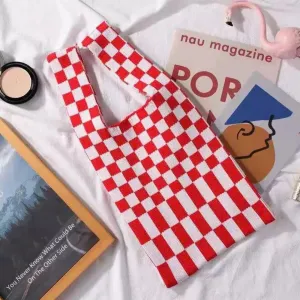 Checkered Flag Tote Bag - Chess, Racing, GroceryBag